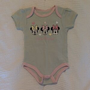 Disney Minnie Mouse Bodysuit - Light Green and Pink